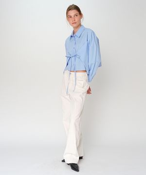 LOOSE FIT COTTON PANTS / WHITE