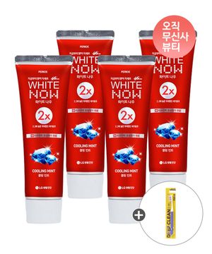 화이트나우 치약 120g x 4pack(쿨링민트)+추가증정