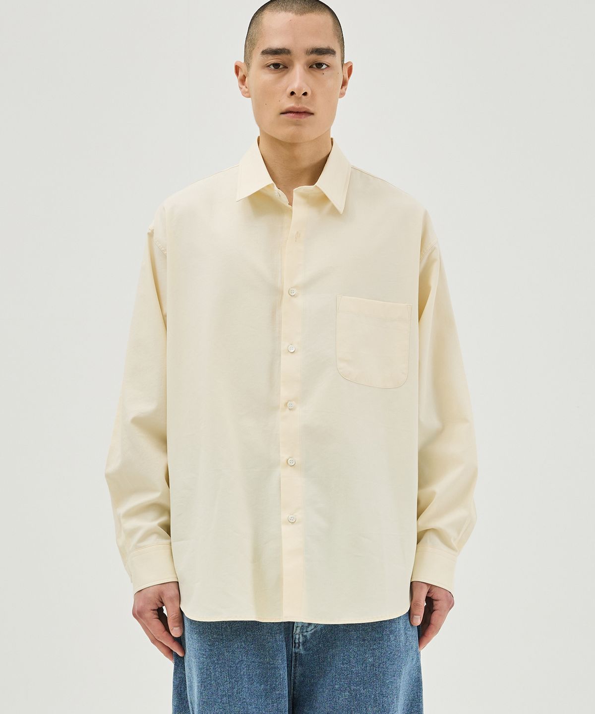 발루트(BALLUTE) COTTON TENCEL OVER SILHOUETTE SHIRT (LEMON)