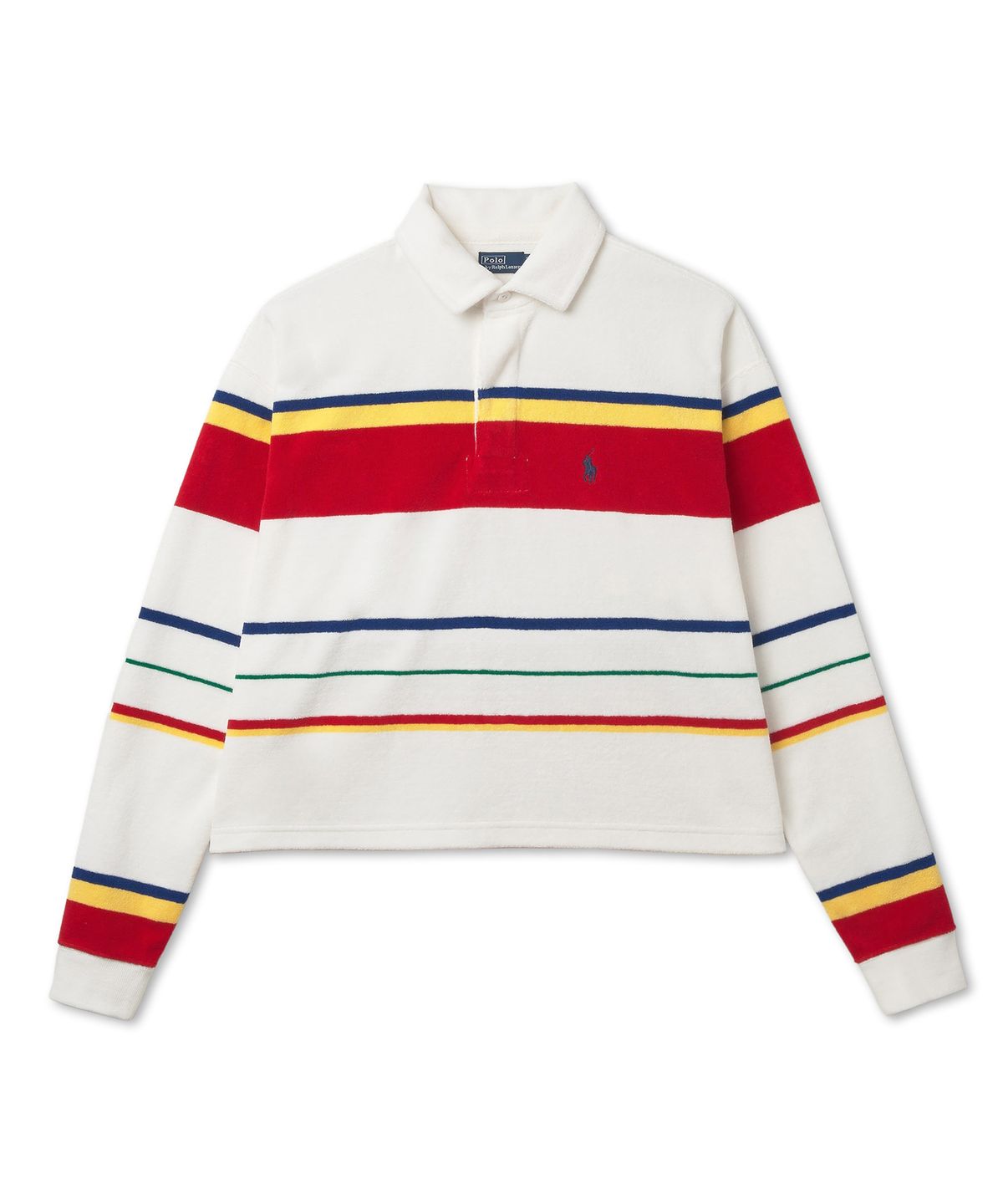 폴로 랄프 로렌(POLO RALPH LAUREN) W 스트라이프 테리 럭비 셔츠 - 멀티