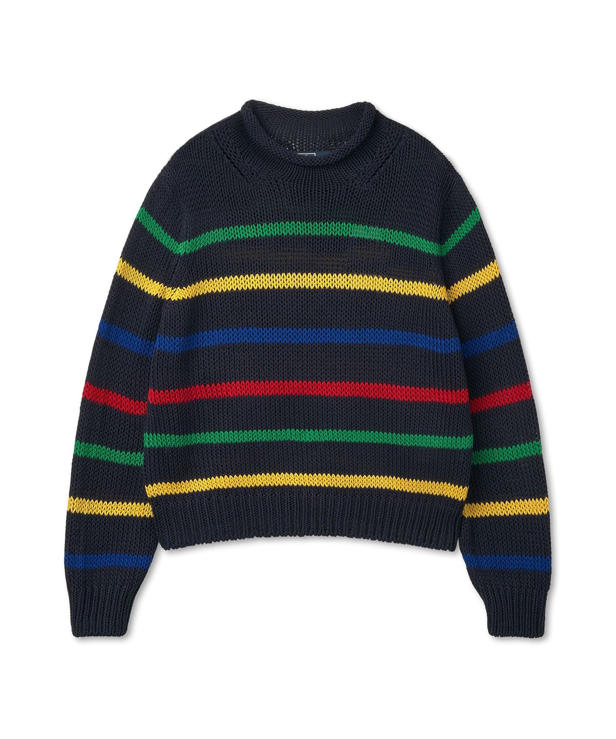 폴로 랄프 로렌(POLO RALPH LAUREN) W 스트라이프 코튼 스웨터 - 네이비