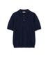 코튼 캐시미어 카라 니트 [네이비]