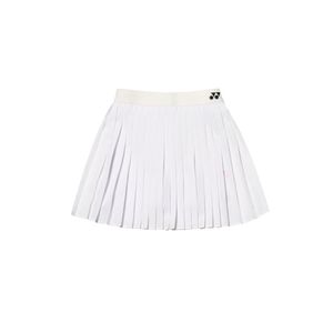 245PS001F 화이트 여성용 로고 포인트 테니스 스커트
