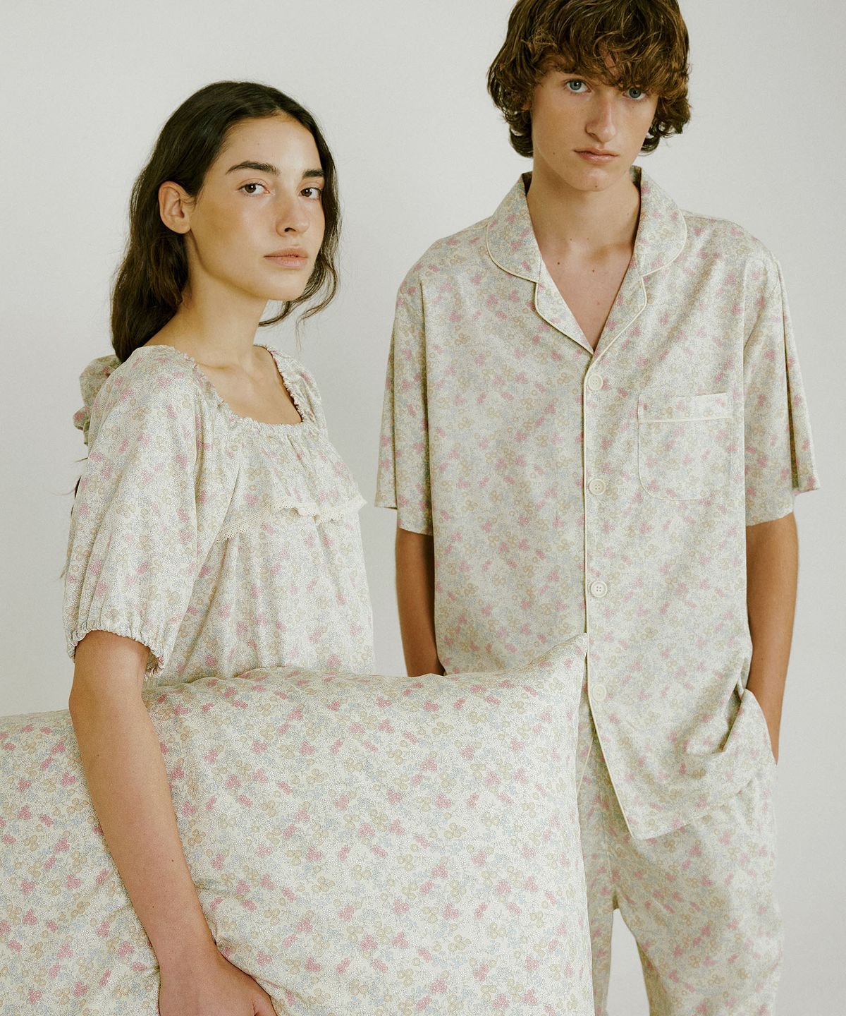 조스라운지(JO'S LOUNGE) [모달] (couple) Cheddar Short Pajama Set + Lounge One-piece