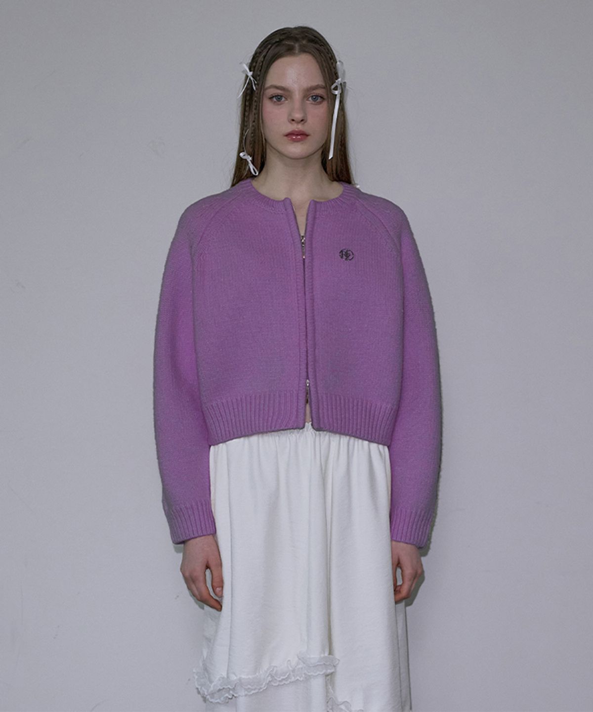 로제프란츠(ROSEFRANTZ) Two-way Knit Cardigan [Purple]