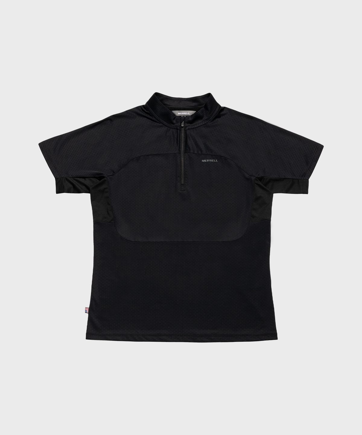 머렐(MERRELL) [WOMEN] 하이크 매쉬패치 반집 반팔 티셔츠 BLACK