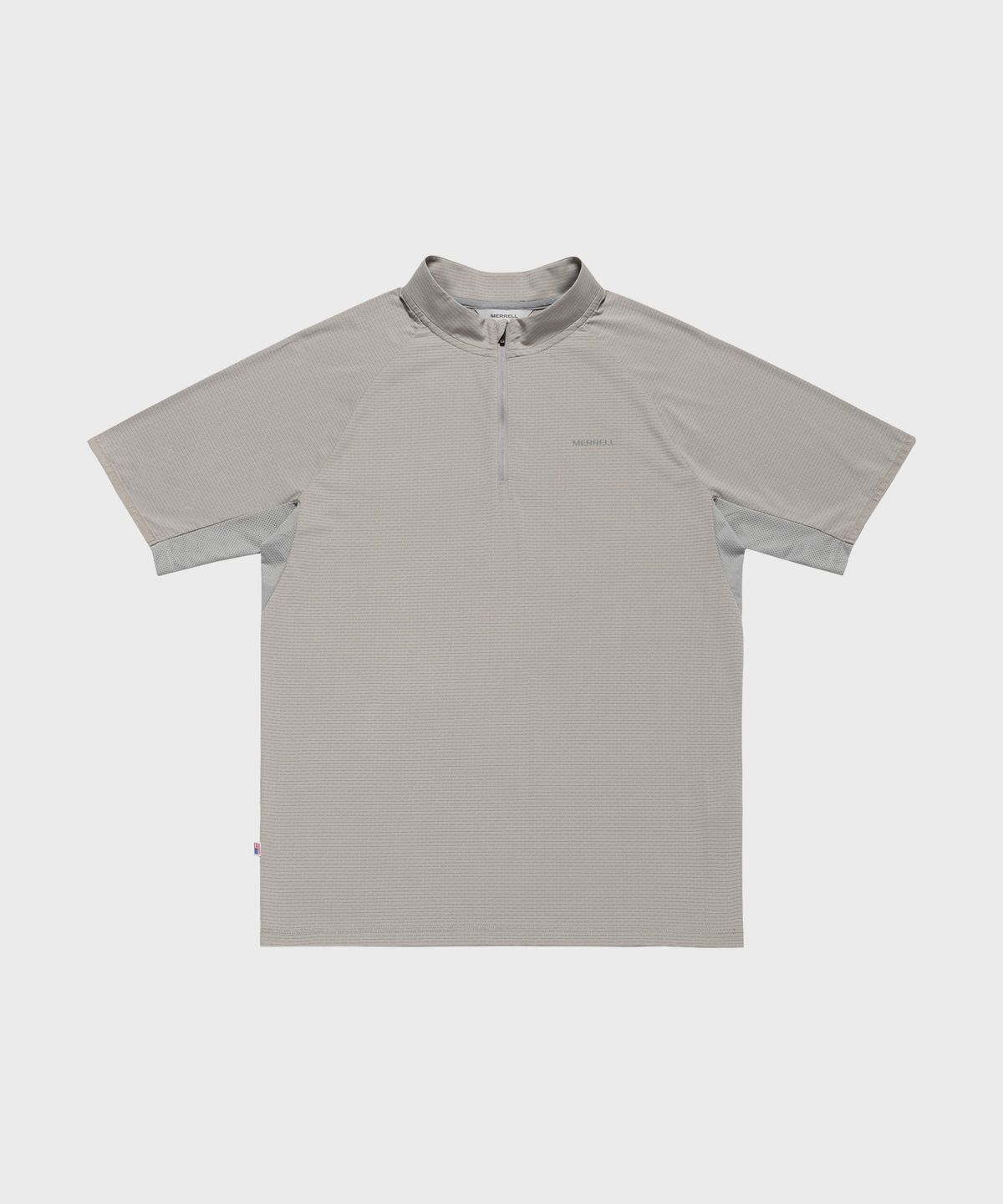 머렐(MERRELL) [MEN] 하이크 매쉬패치 반집 반팔 티셔츠 LIGHT GREY