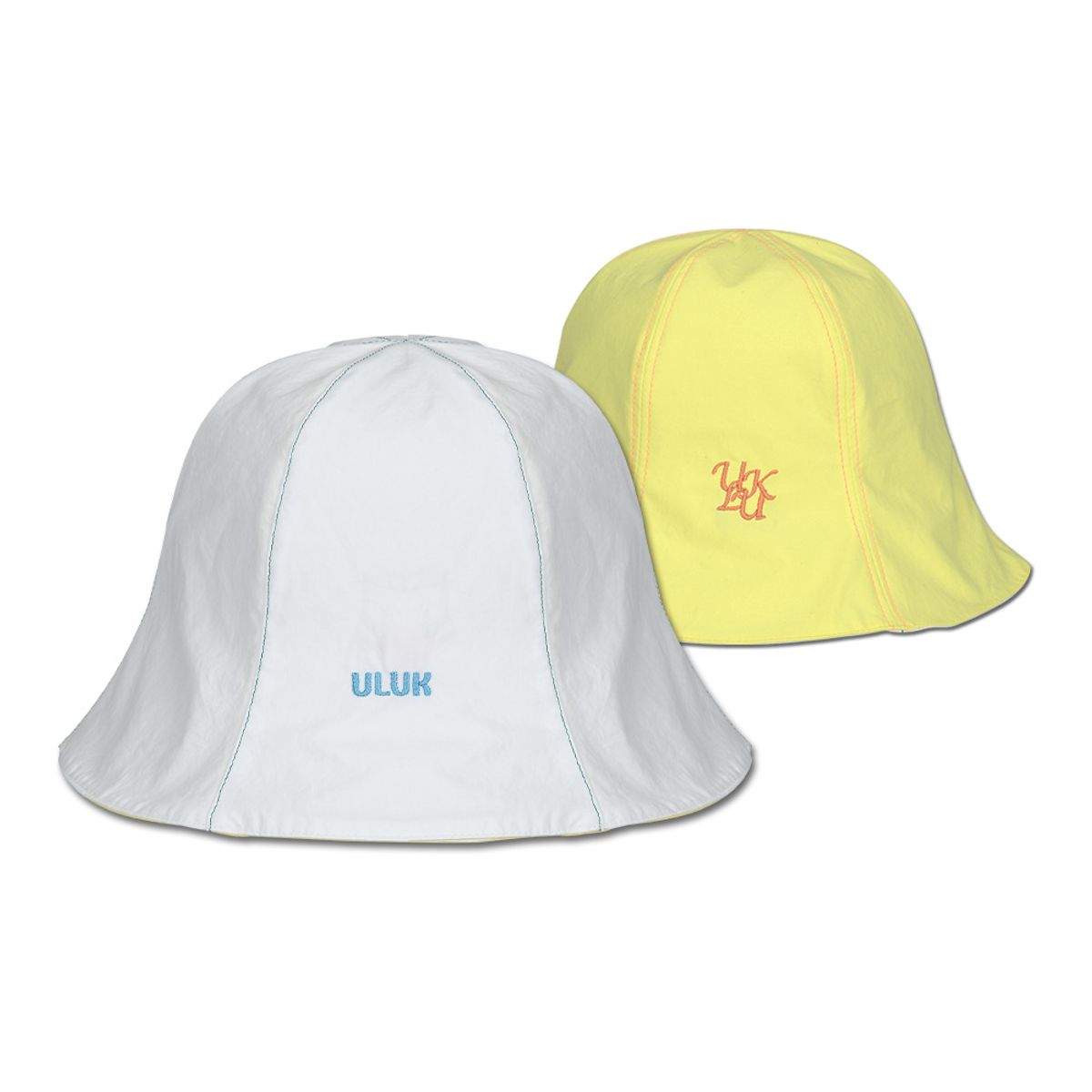 유룩(ULUK) 에션셜 리버시블 버킷햇_White/Yellow