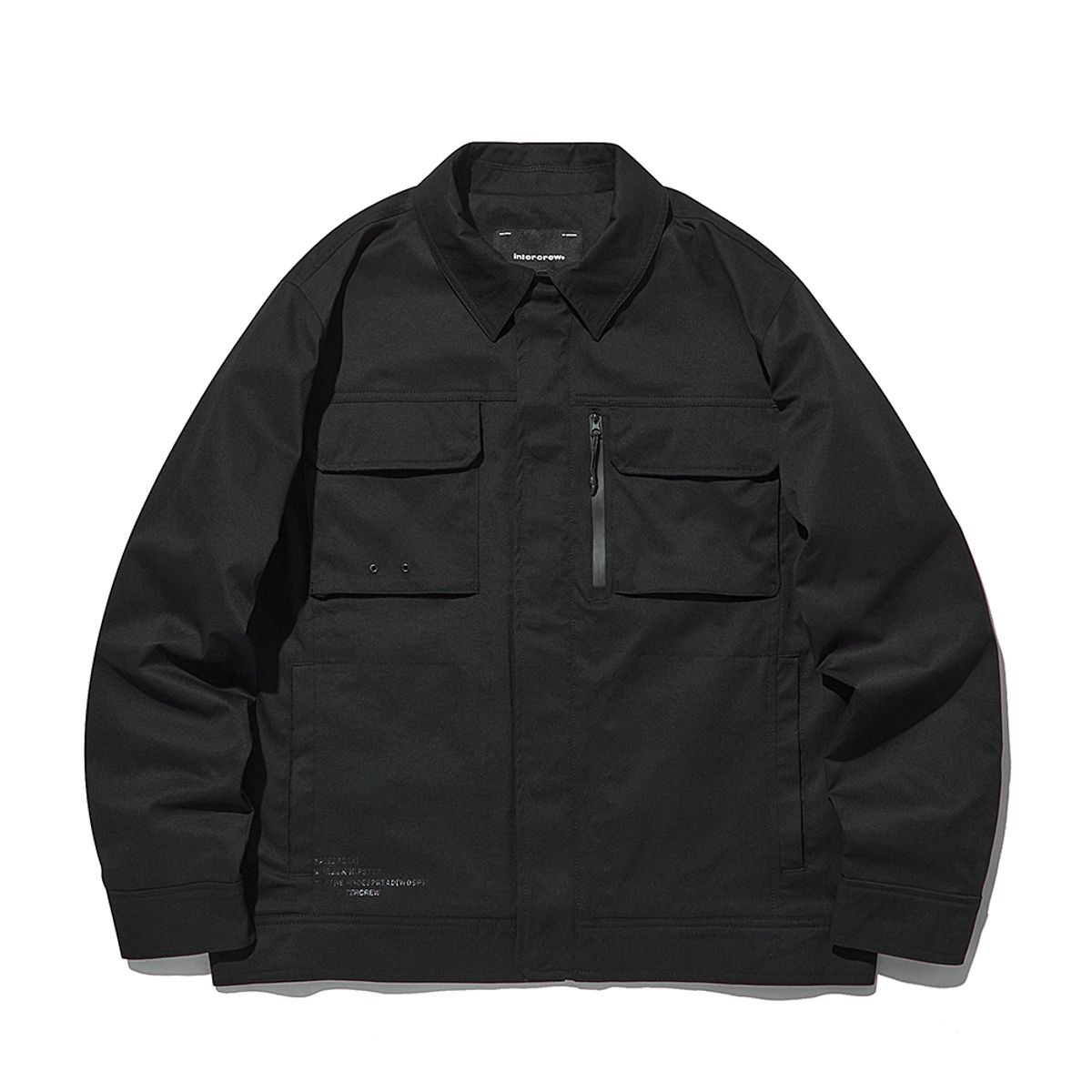인터크루(INTERCREW) [24SS] 지퍼포인트 트러커자켓 블랙 ITY1UJ05ABK