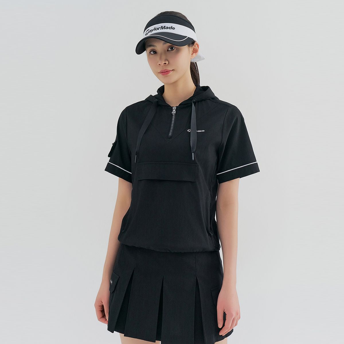 테일러메이드 어패럴(TAYLORMADE APPAREL) 여성 후드 아노락 반팔 점퍼 T8031JN6102-199
