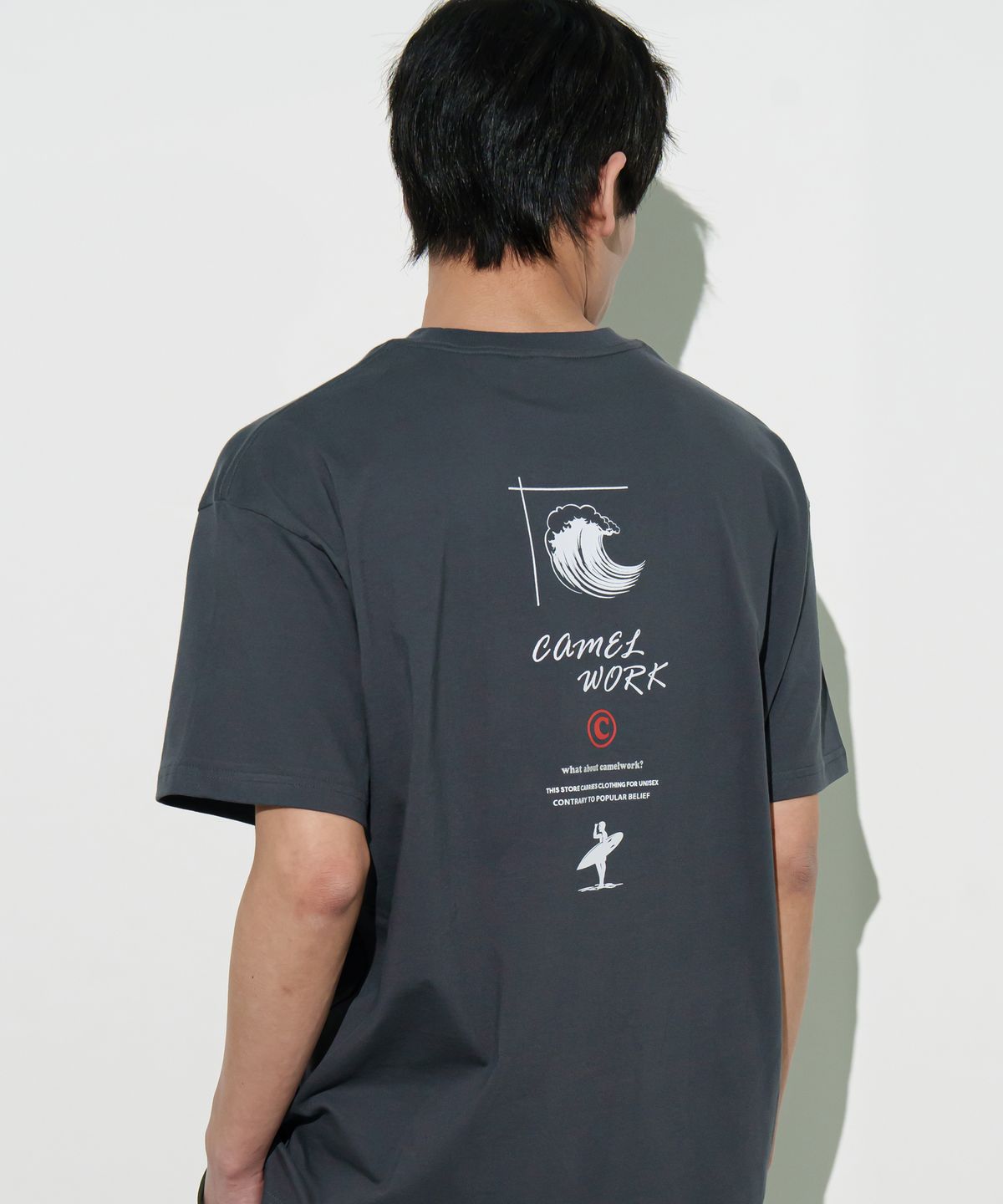 카멜워크(CAMEL WORK) 웨이크보드 반팔티셔츠(차콜)
