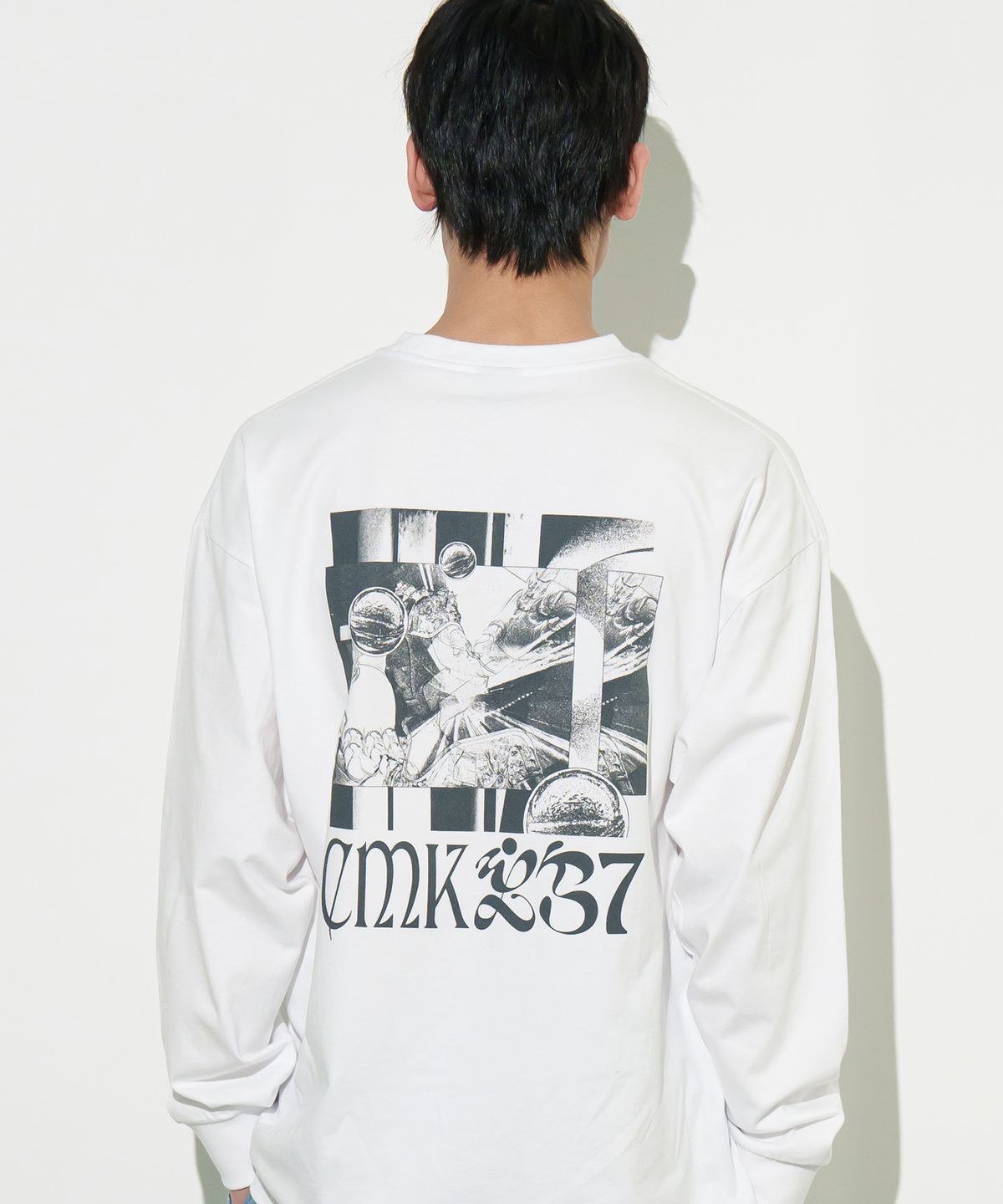 카멜워크(CAMEL WORK) 사이언스 픽션 긴팔티셔츠(화이트)