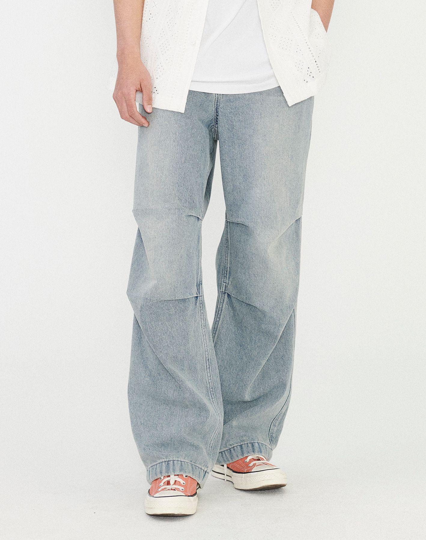 MUSINSA公式 | HAZZYS [HIS/ヒス] ブリーチデニムパラシュートパンツ