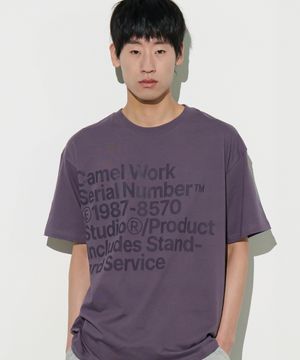시리얼 넘버 반팔티셔츠(애쉬퍼플)
