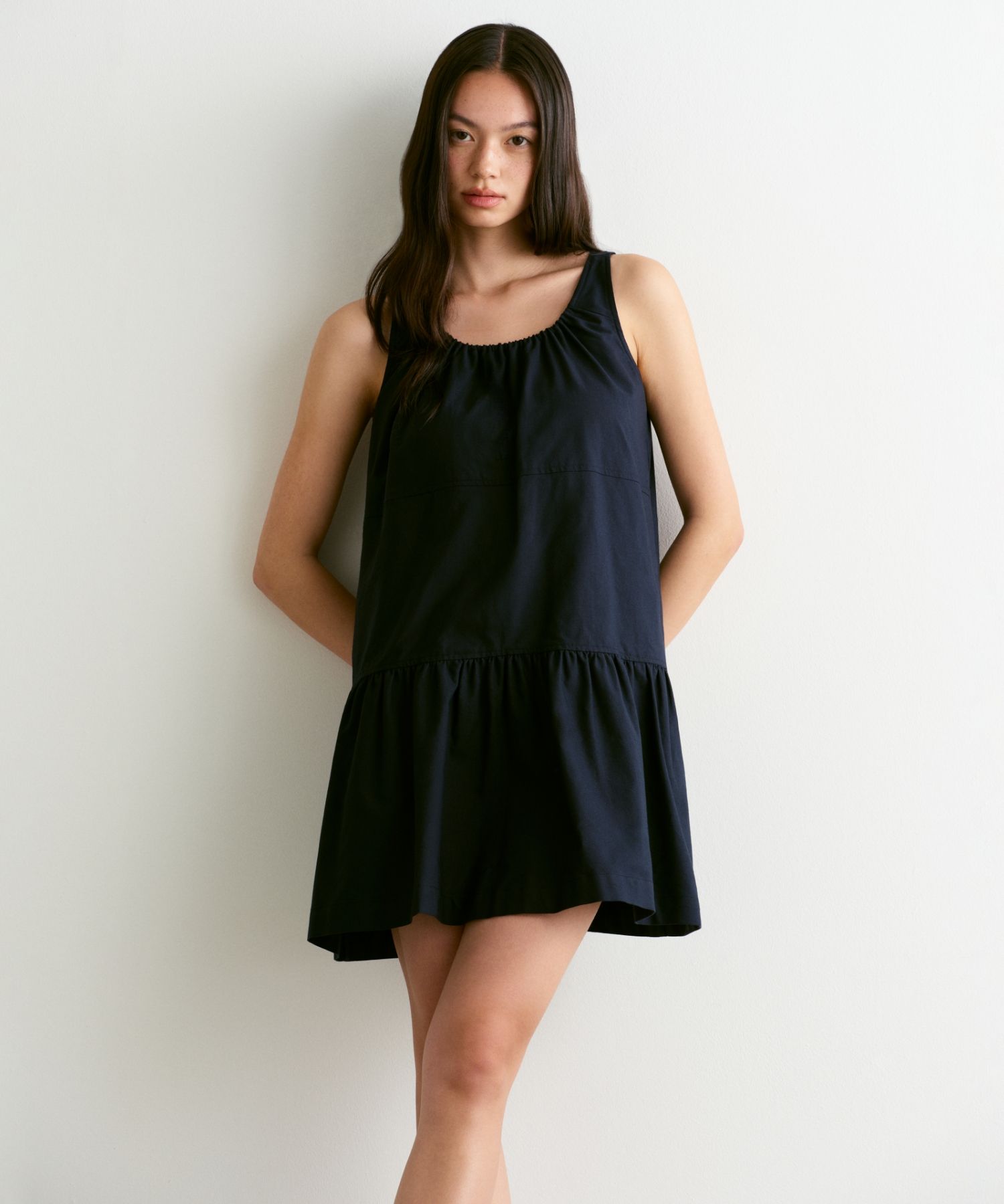 MUSINSA STANDARD LADY'S_ナイロンボリュームミニドレス_2色 MUSINSA STANDARD LADY'S_ナイロンボリュームミニドレス_2色