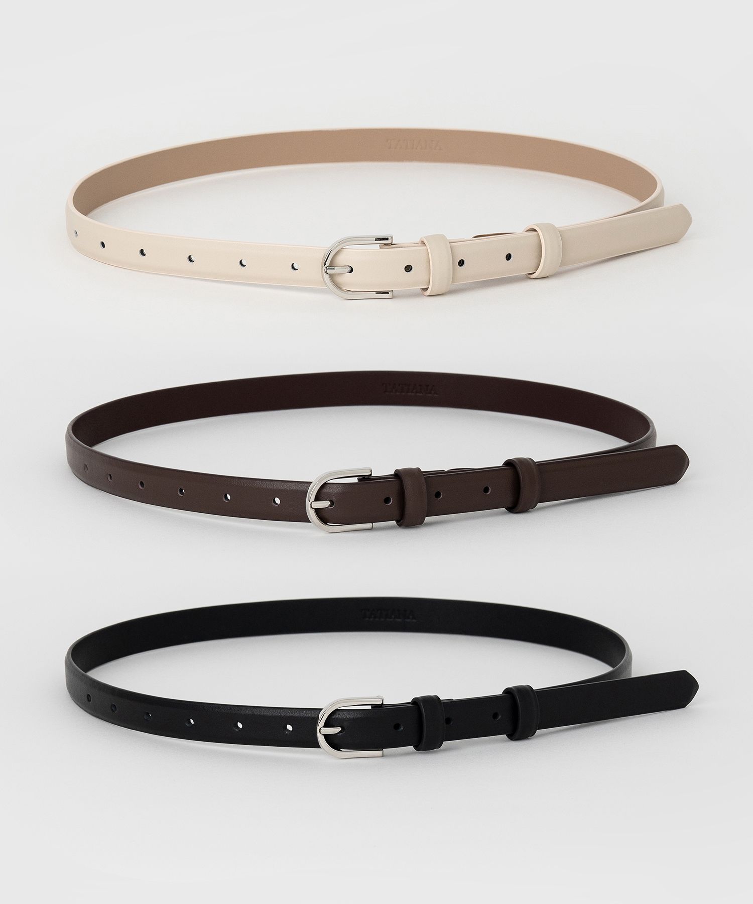 ベルト TATIANA Arc Window Leather Belt 18mm 4BTR685 MUSINSA | TATIANA BT8037 Arc Window Cowhide Belt 18mm 3 Colors