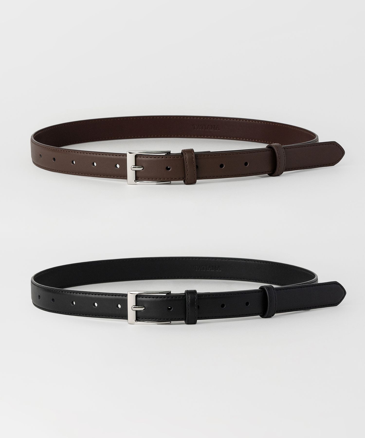 ベルト TATIANA Urban Square Leather Belt 24mm 4BTR687 TATIANA Urban Square Leather Belt 24mm 4BTR687 (TATIANA