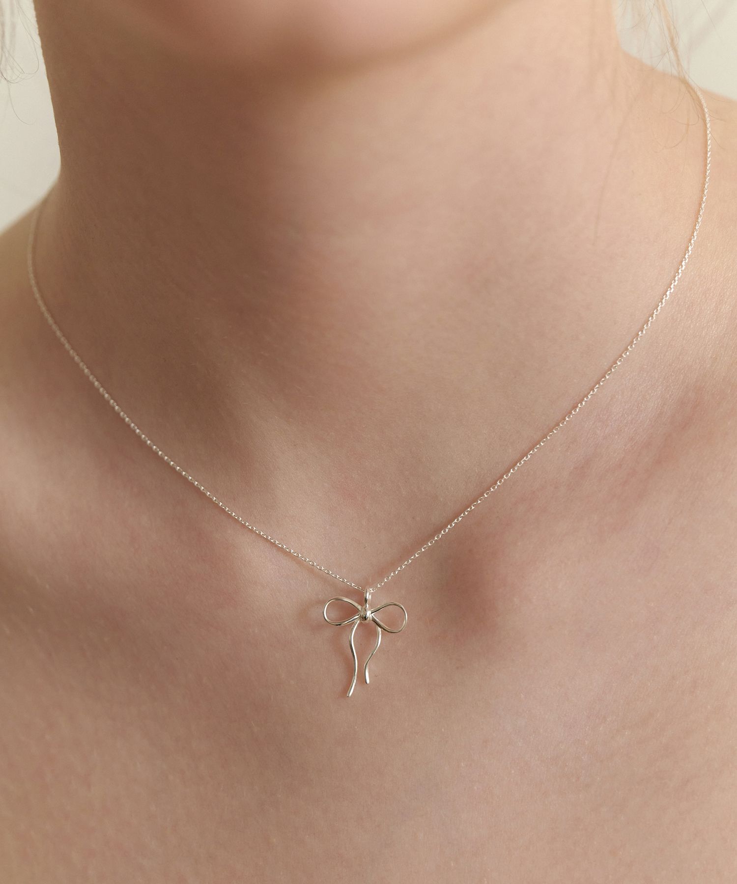 ネックレス・ペンダント TATIANA Silver 925 Lovely Bright Ribbon Necklace NZ2172 5005 TATIANA】Lovely Bright Ribbon Necklace NZ2172〜ネックレス