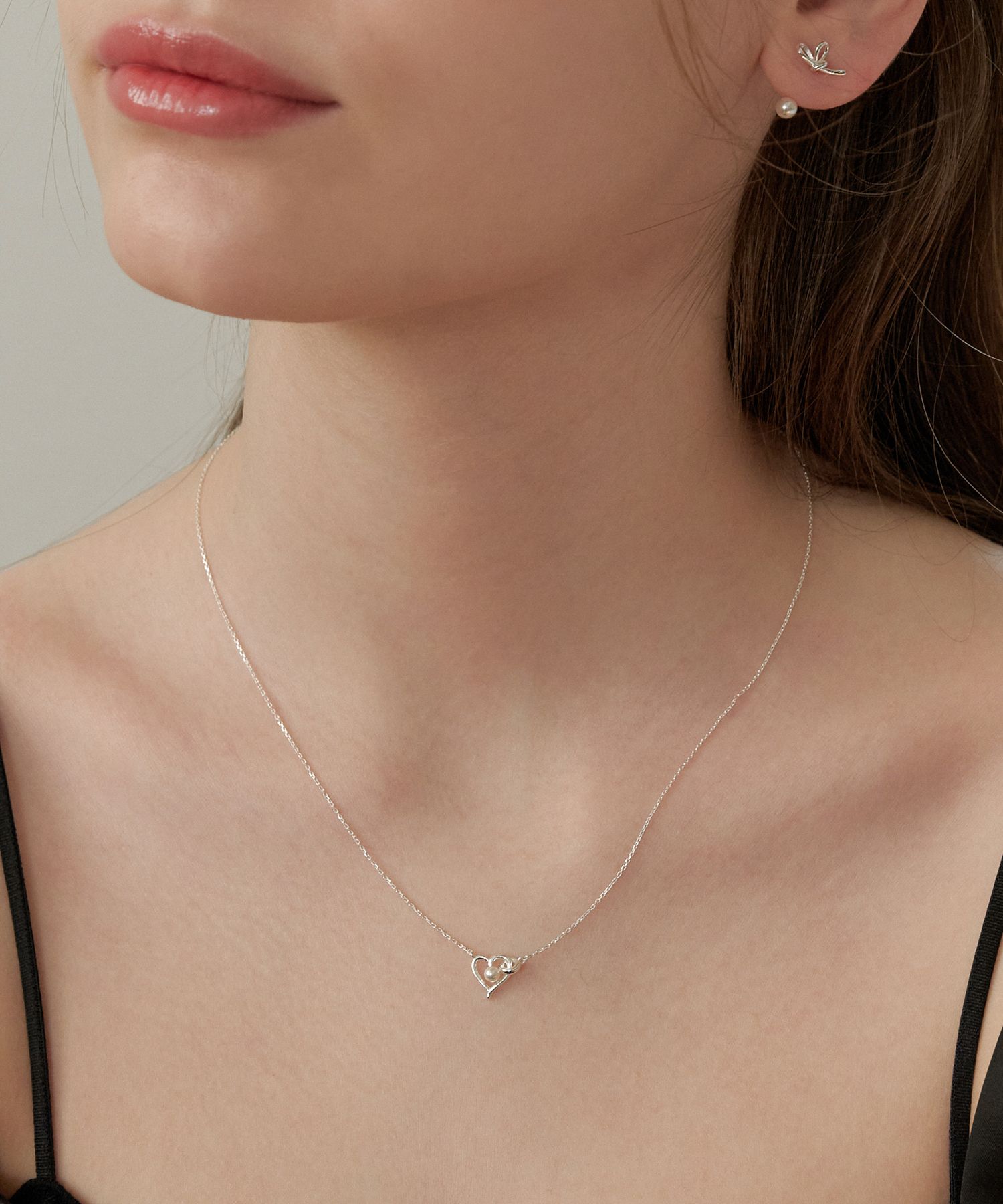 【TATIANA】Heart Inside Pearl Necklace NZ2183〜ネックレス MUSINSA | TATIANA (Silver 925) Heart Inside Pearl Necklace