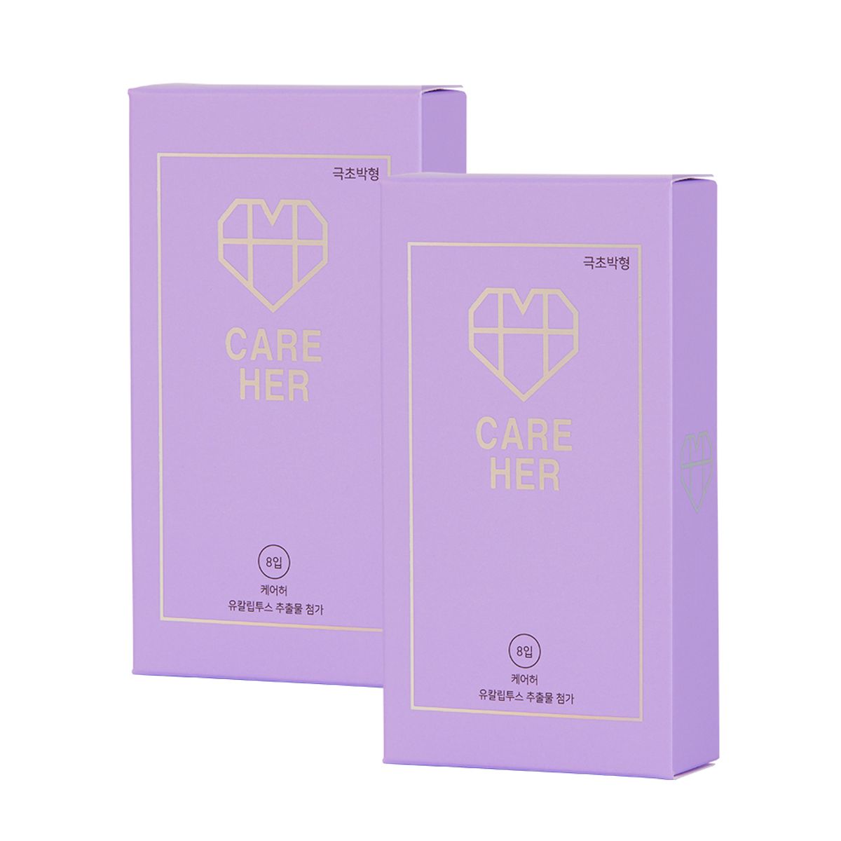 케어허(CAREHER) 얼티메이트 극초박형  콘돔 8P 2팩
