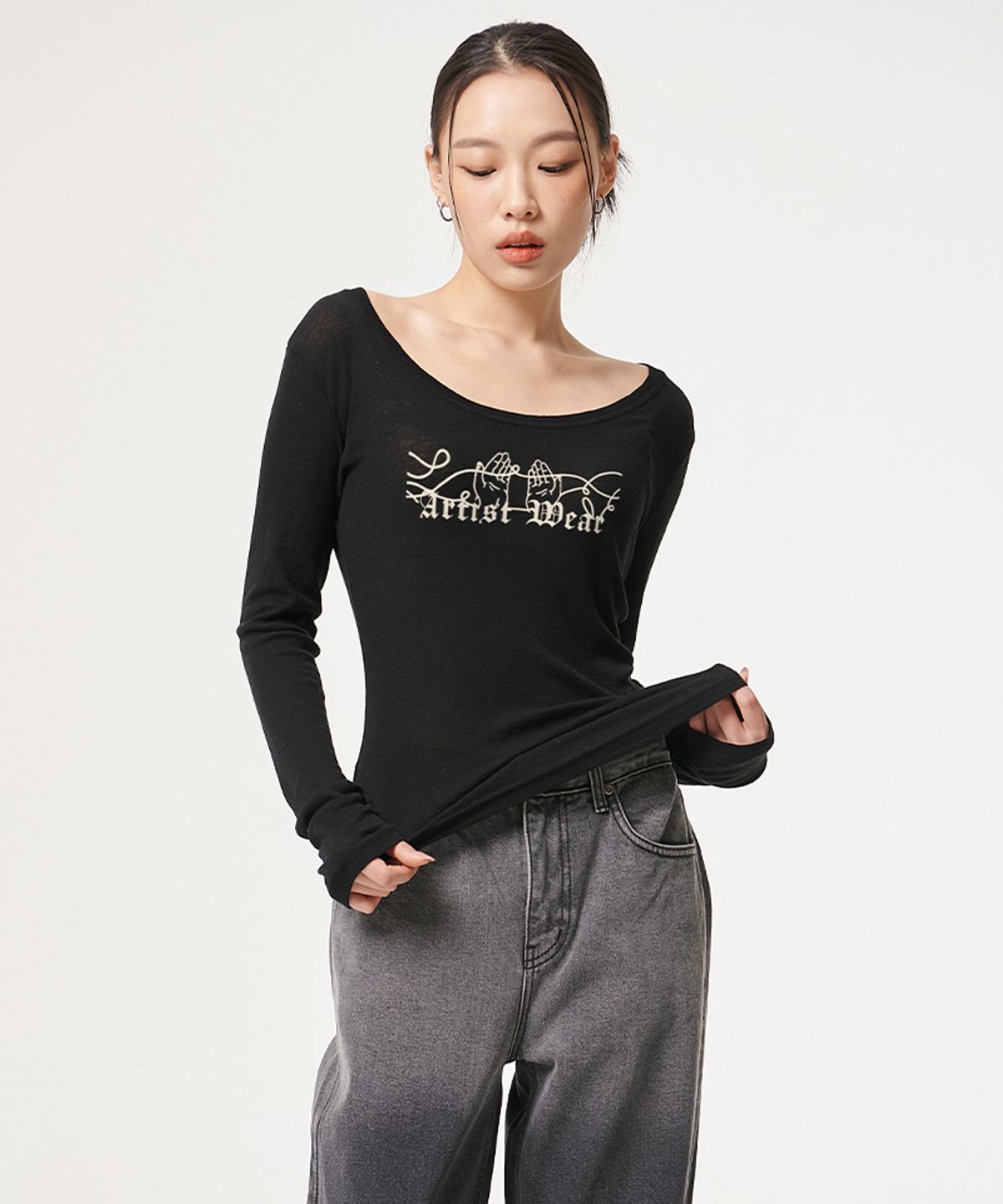 아티스트웨어(ARTISTWEAR) [ATW] 팜 루즈핏탑
