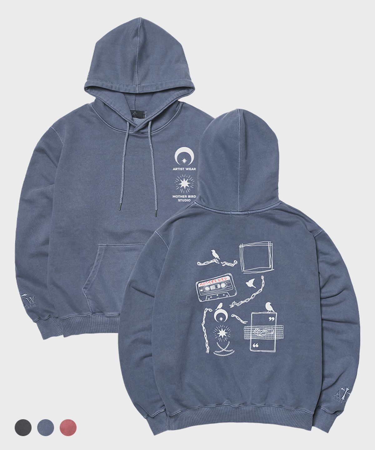 아티스트웨어(ARTISTWEAR) [ATW X 마더버드] 넥서스 피그먼트 후드