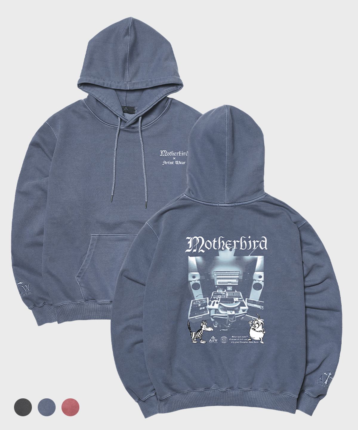 아티스트웨어(ARTISTWEAR) [ATW X 마더버드] 마스터링 피그먼트 후드