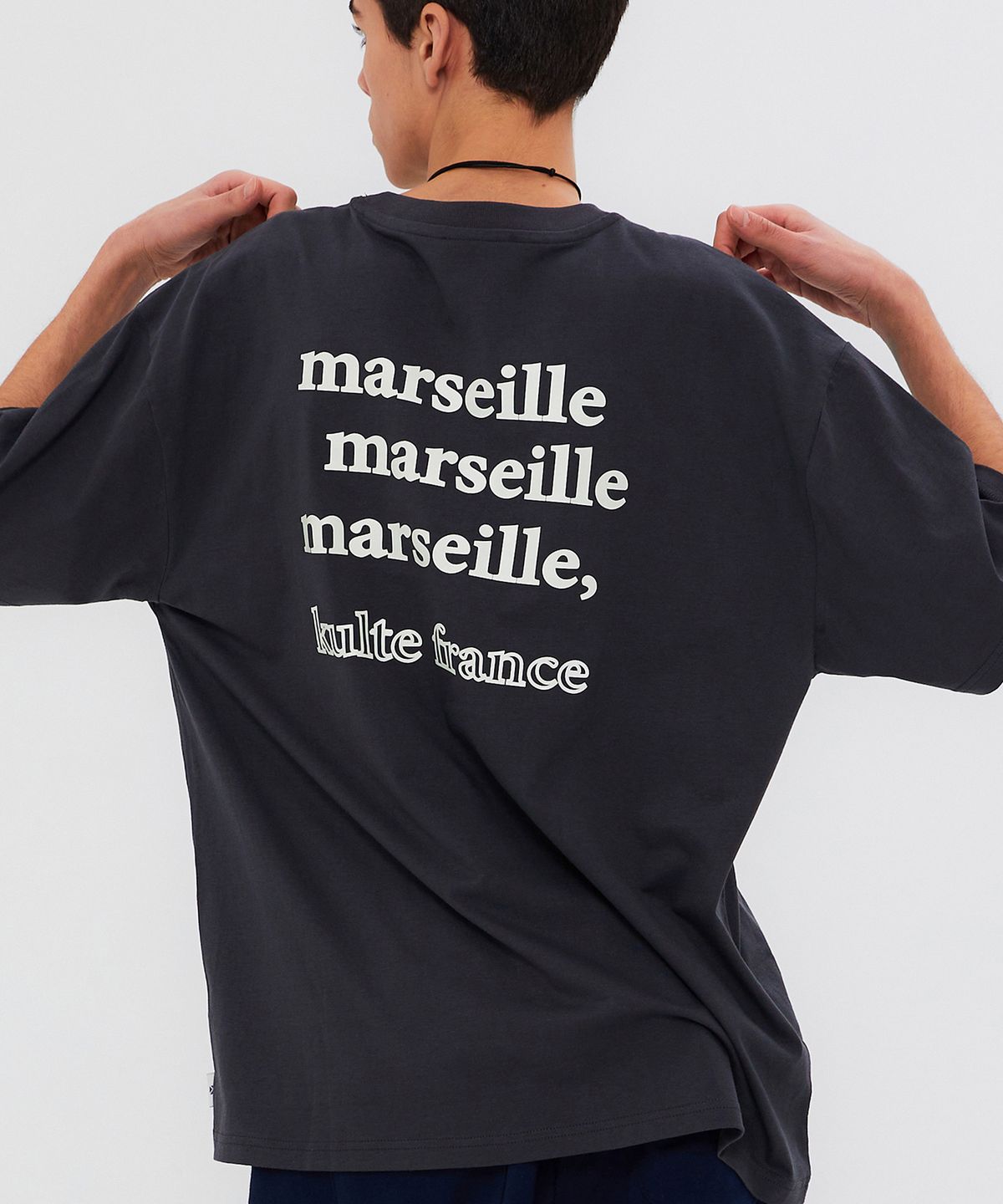 쿨트(KULTE) UV MARSEILLE LETTERING T-SHIRT GREY