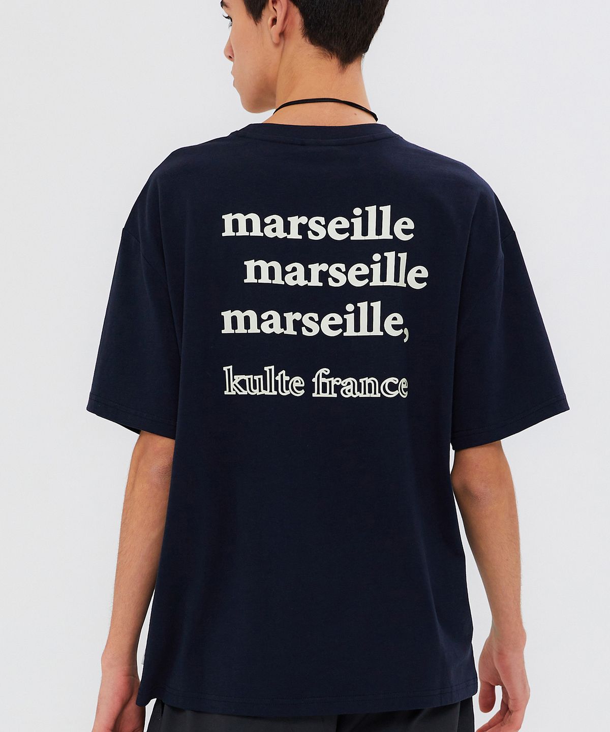 쿨트(KULTE) UV MARSEILLE LETTERING T-SHIRT NAVY