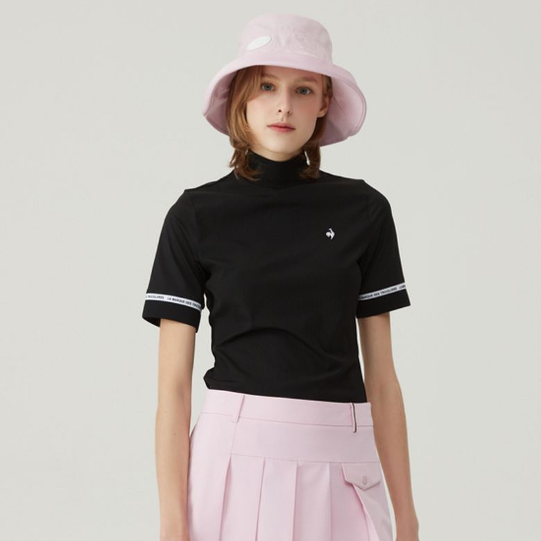 여성 하이넥 골지 반팔 티셔츠 (GP122LTS37)