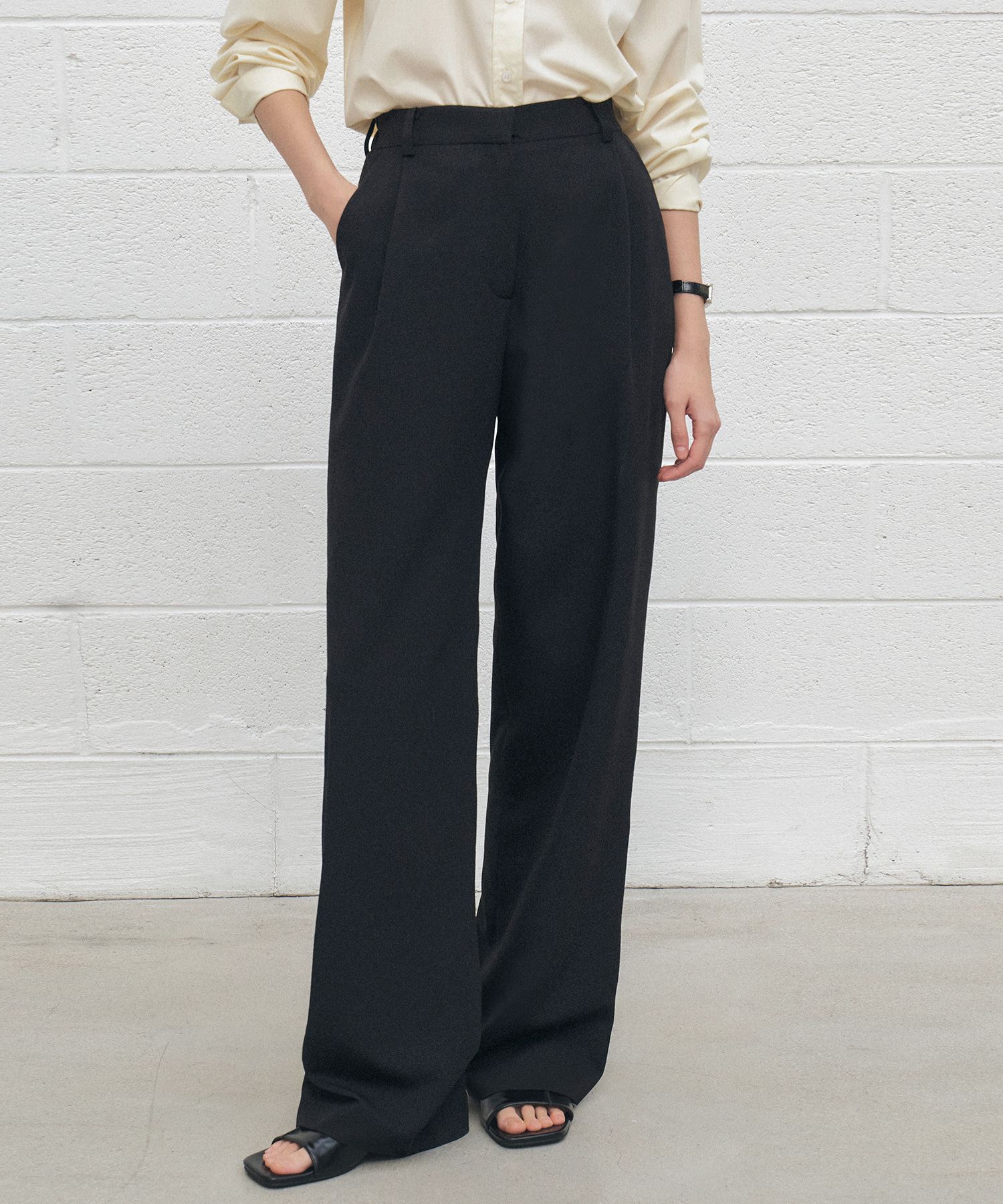 MUSINSA | CITYBREEZE WOMAN Basic One Tuck Wide Hidden