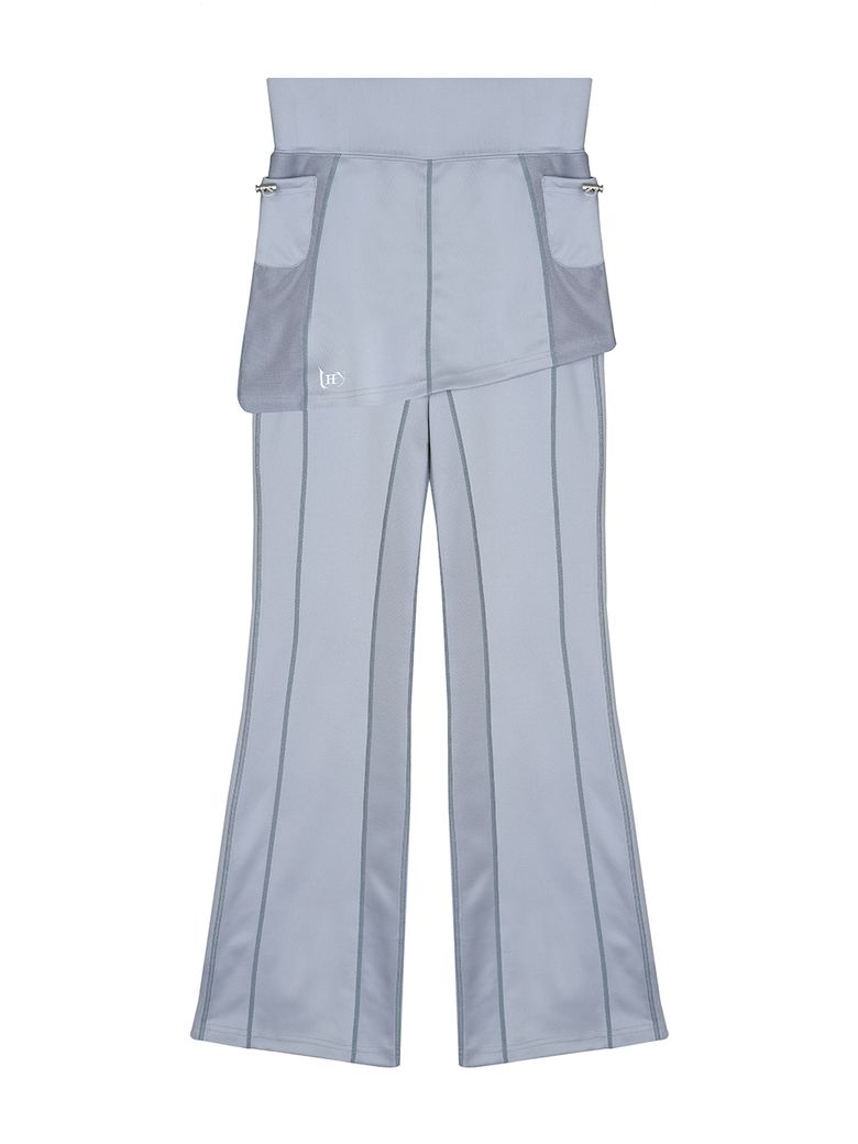 LOGO PATCH SKIRT PANTS GRAY