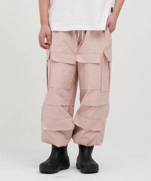 유틸리티 컨버터블 카고 팬츠 - 라이트 핑크