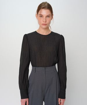 SHEER BLOUSE / BLACK