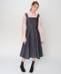 SLEEVELESS STITCH LONG DRESS / NAVY