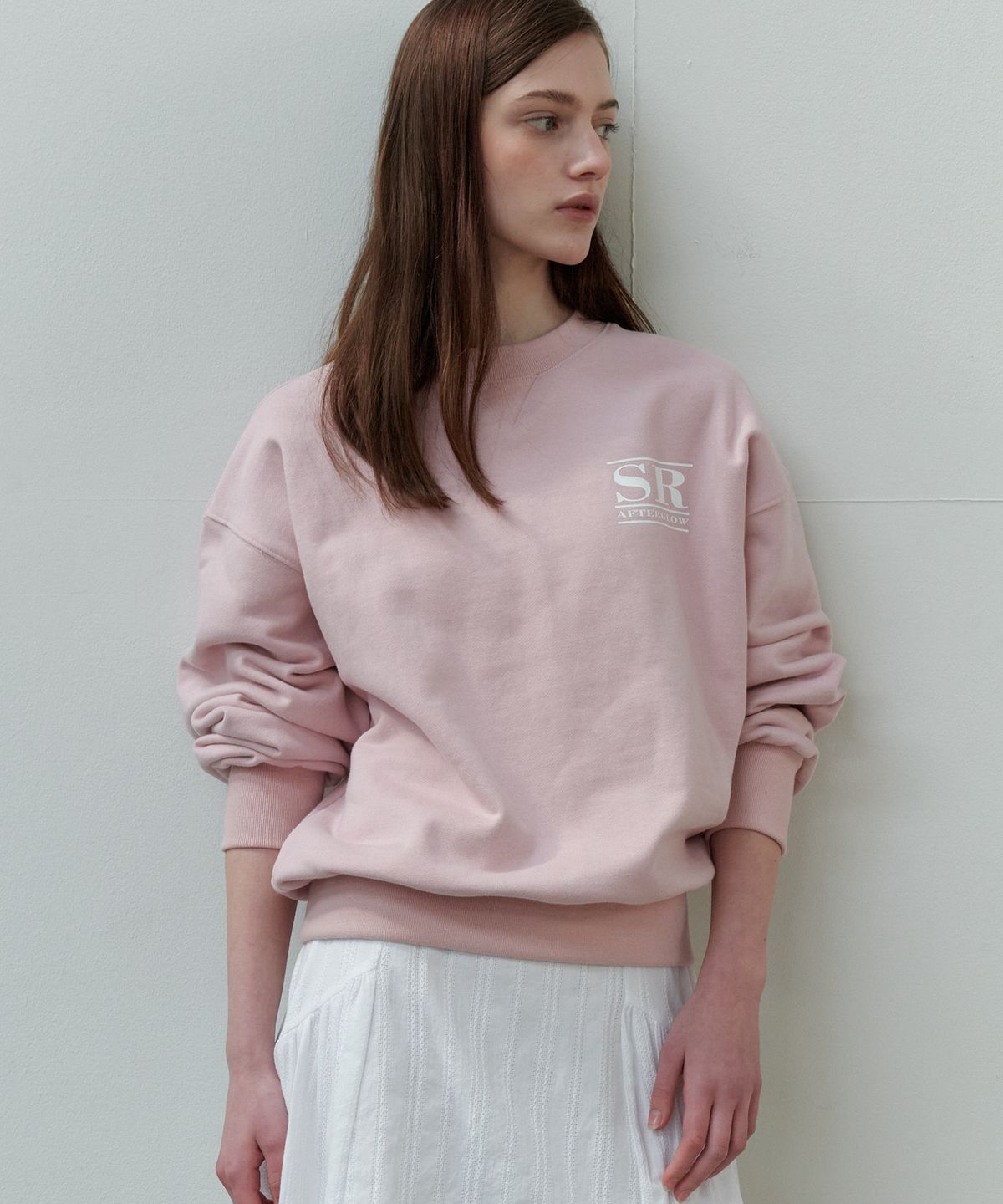 쏘이르(SO IR) SR SMALL LOGO SWEATSHIRT - PINK