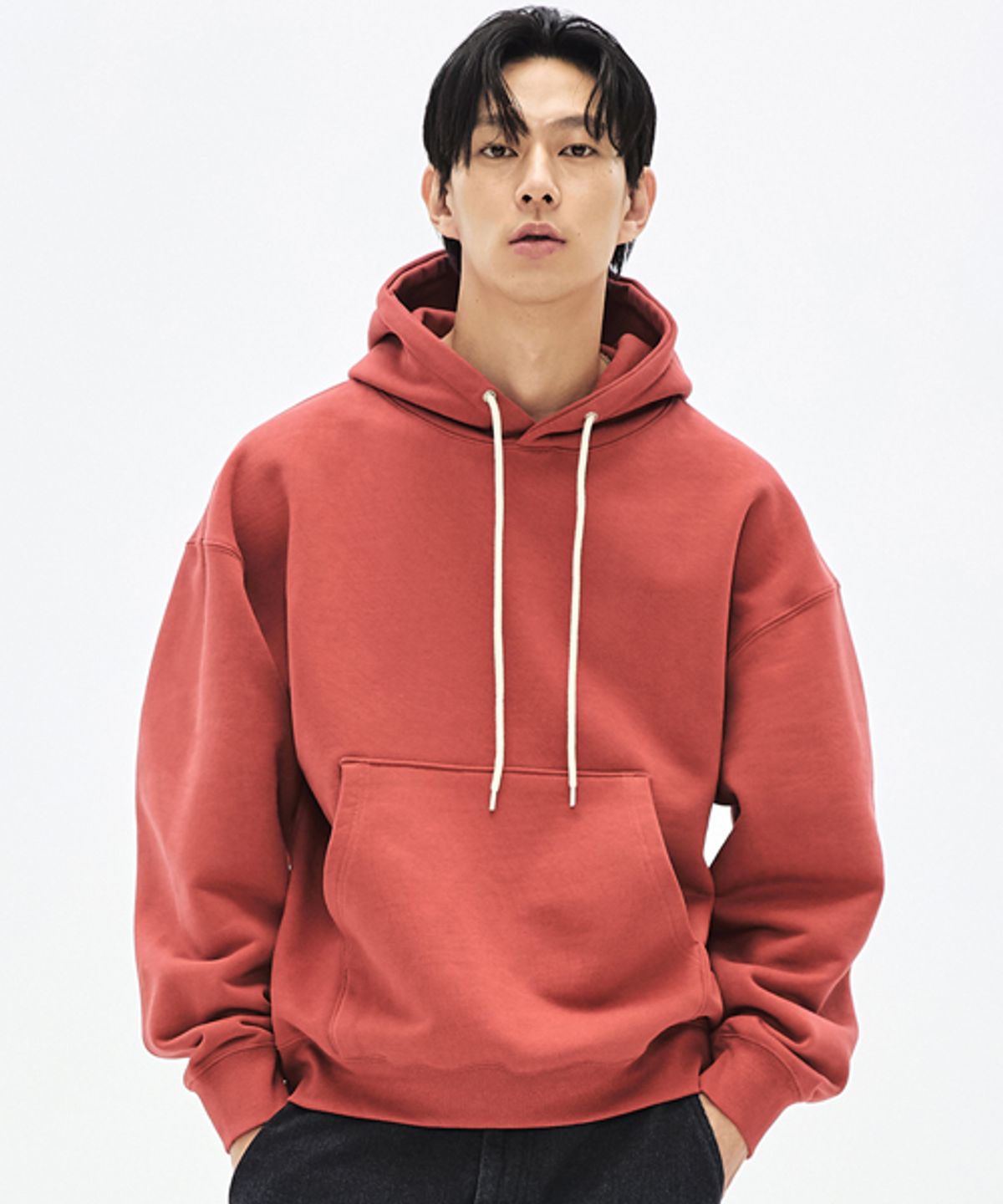 소버먼트(SOVERMENT) 950G 솔리드 후드-브릭-