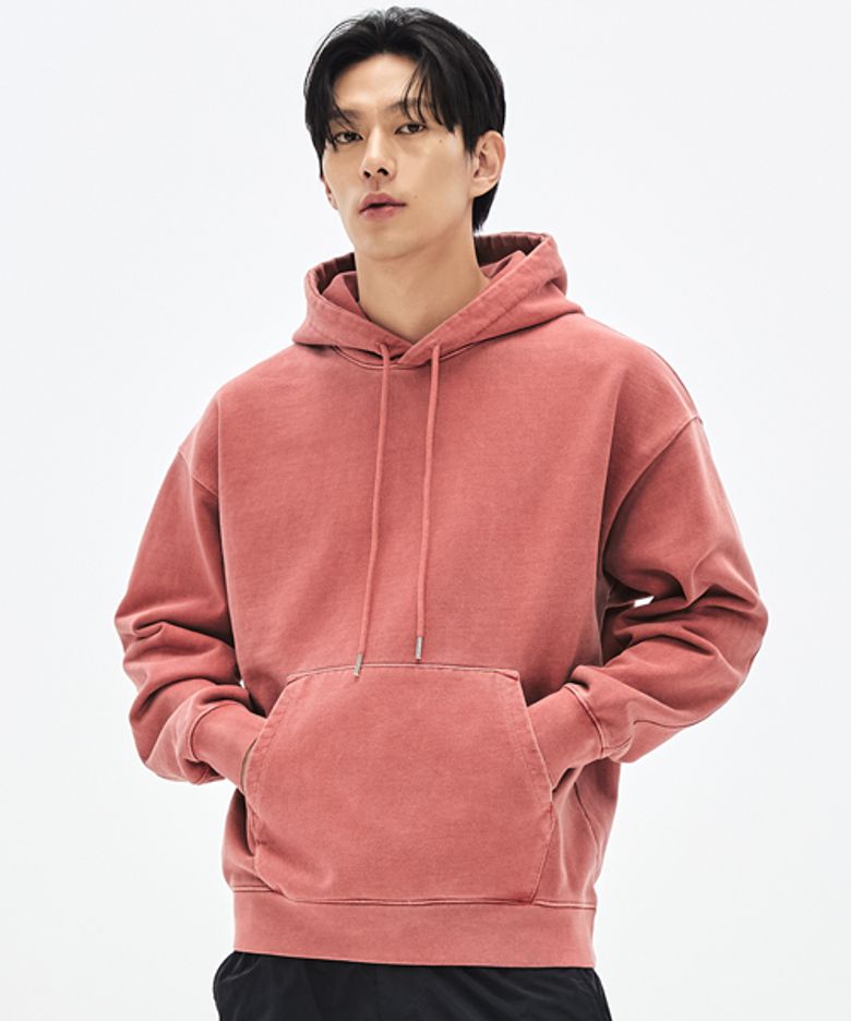 980G 피그먼트 컷 후드-워시드 브릭-