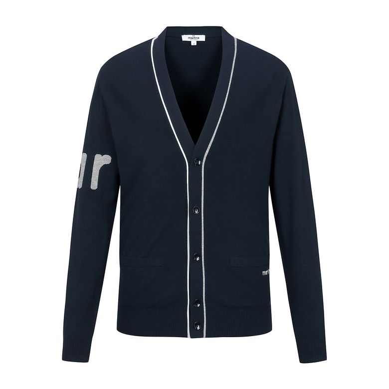 Logo V Neck Cardigan_Navy (Men)