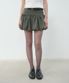 BALLOON MINI SKIRT - GREEN CHECK