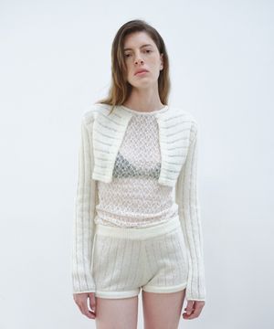 CROPPED BOLERO CARDIGAN - IVORY