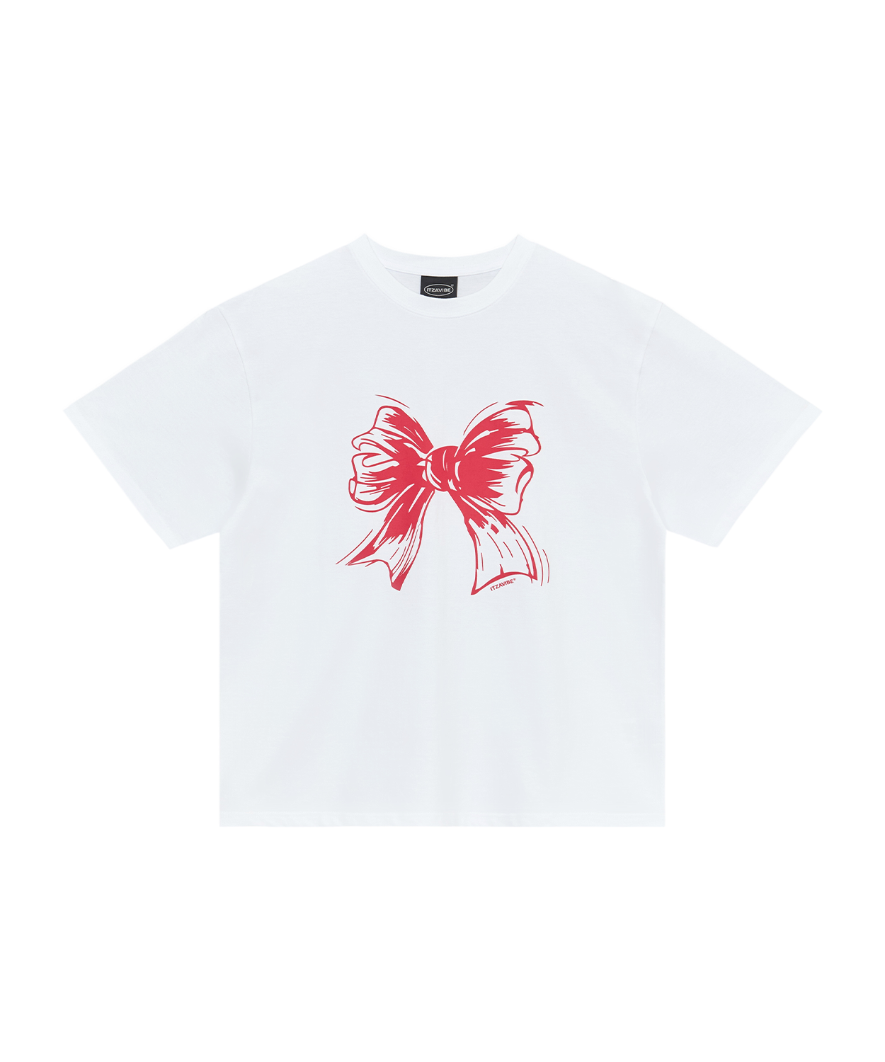 ITZAVIBE☆RIBBON LOGO T SHIRT MUSINSA公式 | ITZAVIBE RIBBON LOGO T SHIRT - WHITE