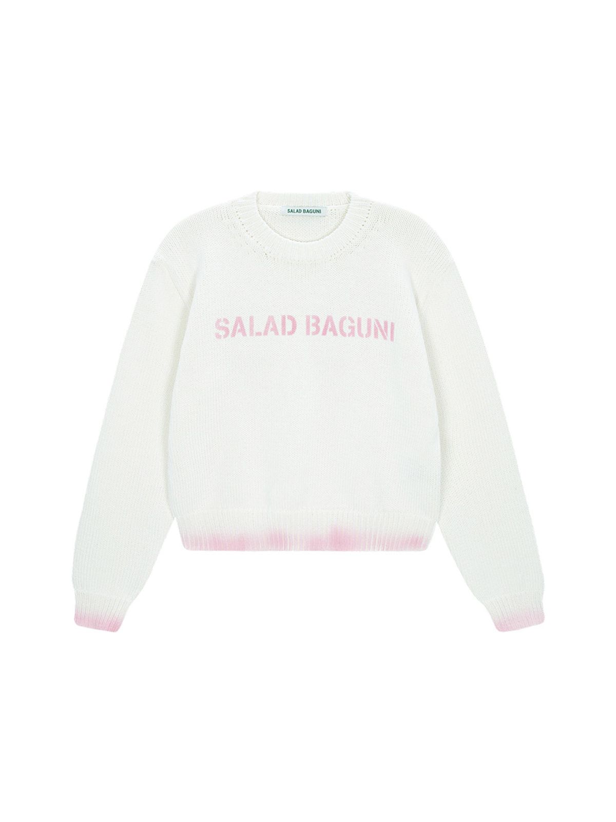 샐러드바구니(SALAD BAGUNI) Spray Pattern Knit - white