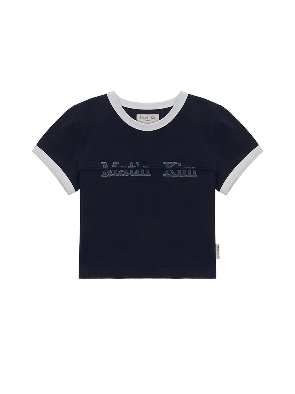 ★MATIN KIM★CUTTED LOGO RINGER CROP TOP★送料・関税込★ MATIN KIM】CUTTED LOGO RINGER CROP TOP☆送料・関税込☆3色
