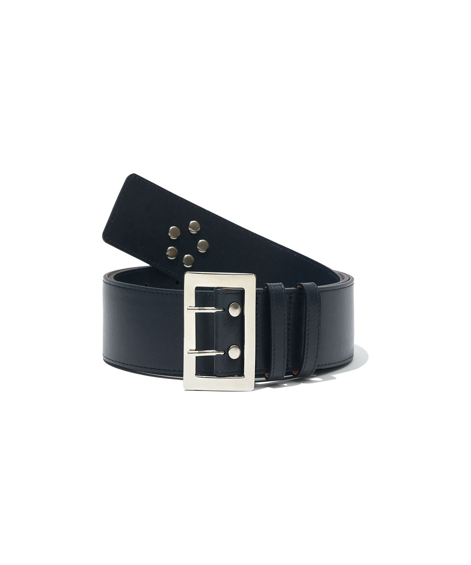 小物 PARTIMENTO WOMEN (Set) Belt MUSINSA | PARTIMENTO WOMEN Wide Leather Belt_Navy