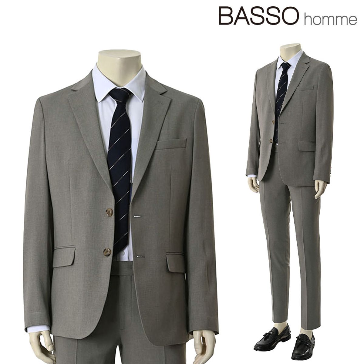 바쏘옴므(BASSOHOMME) 캐주얼 슬림핏 데일리 셋업(WSY2MJ96AWSY2MP96A)