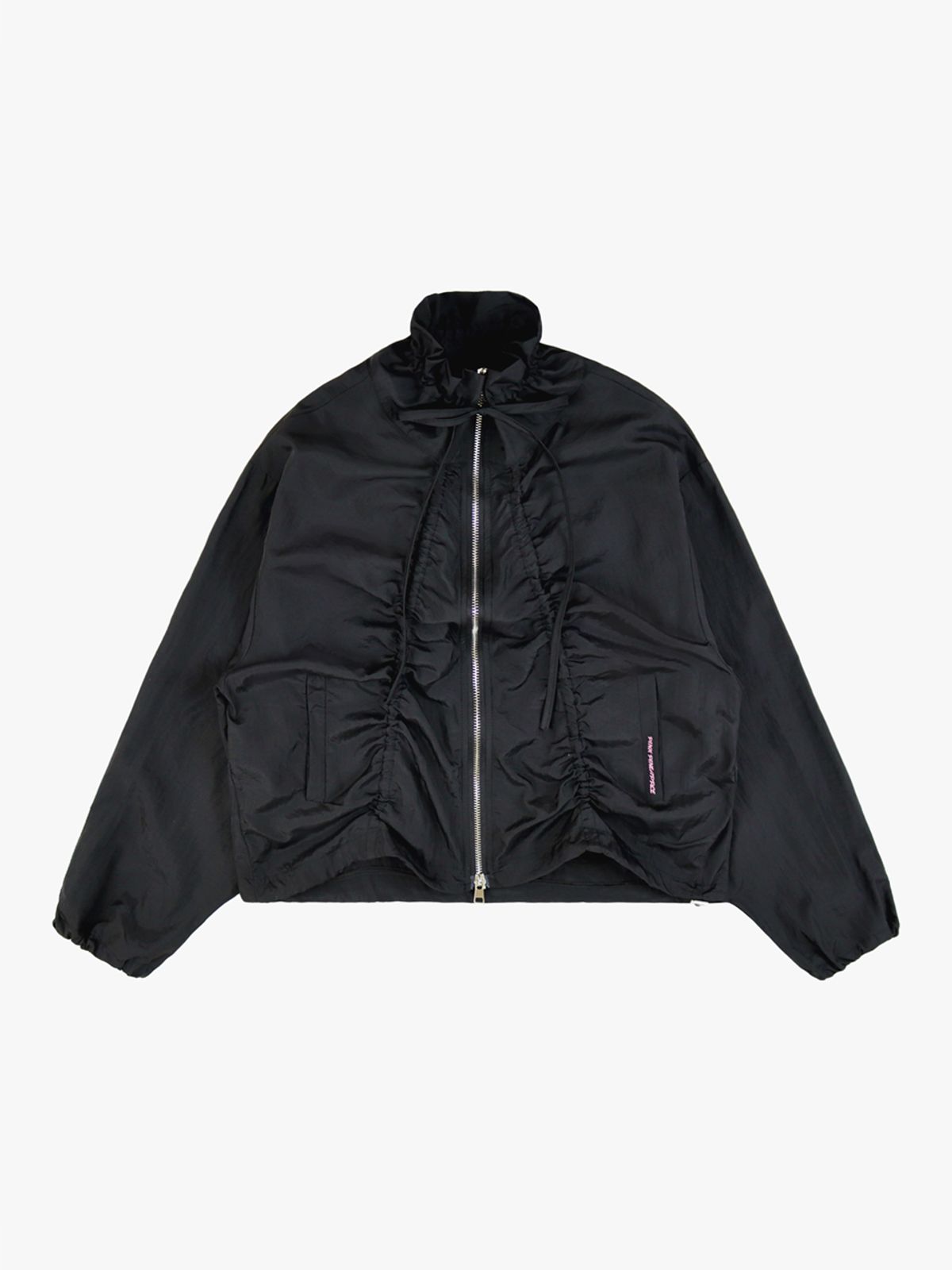 핑크파인애플(PINK PINEAPPLE) CANDY SHIRRING WIND JK_BLACK