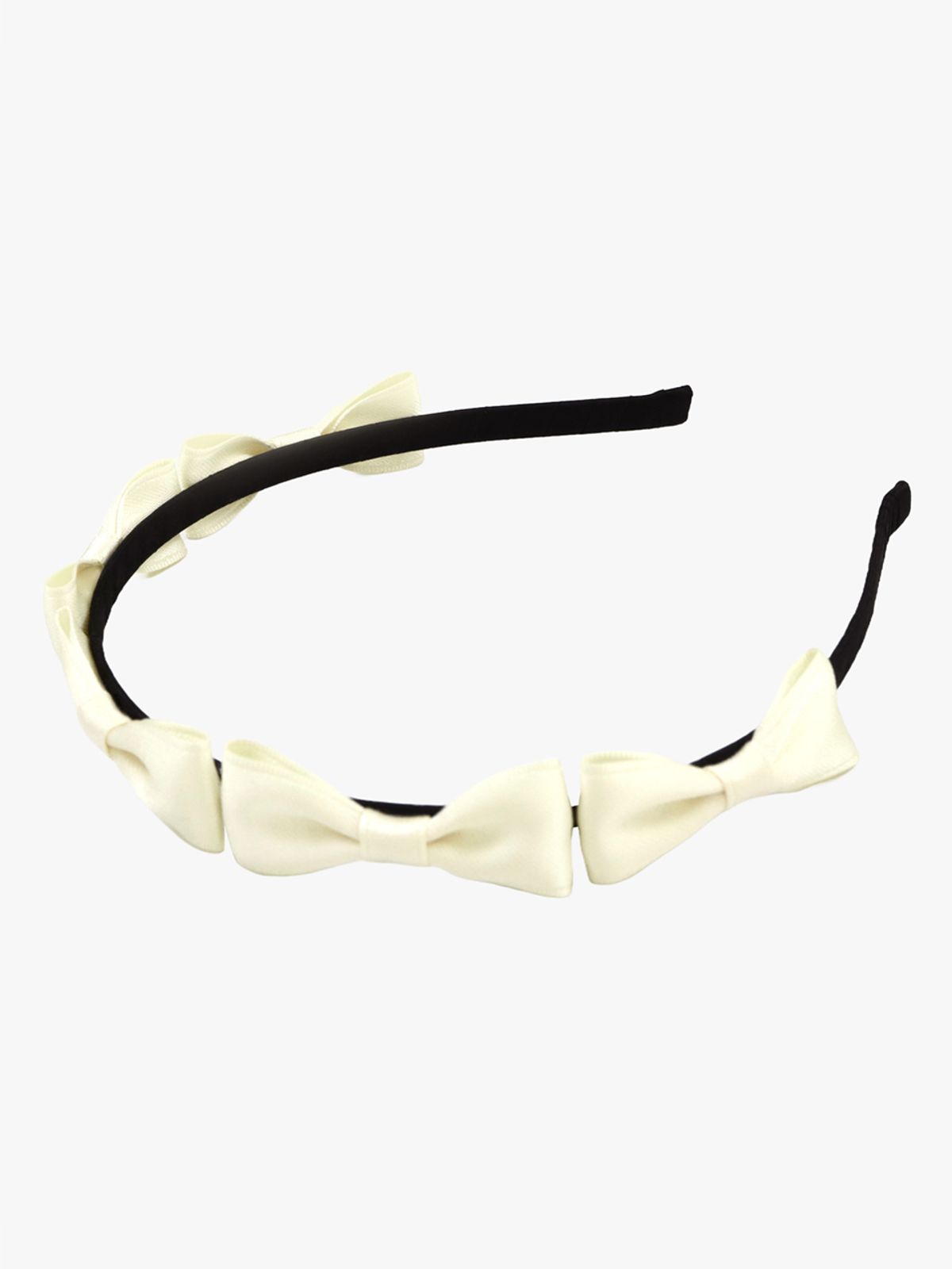 핑크파인애플(PINK PINEAPPLE) RIBBON BUNDLE HAIRBAND_IVORY