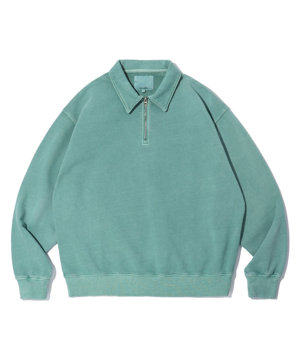 사운즈라이프(SOUNDSLIFE) Dyed Half Sweatshirts Green