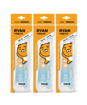 카카오 여행용양치세트(라이언) x 3pack